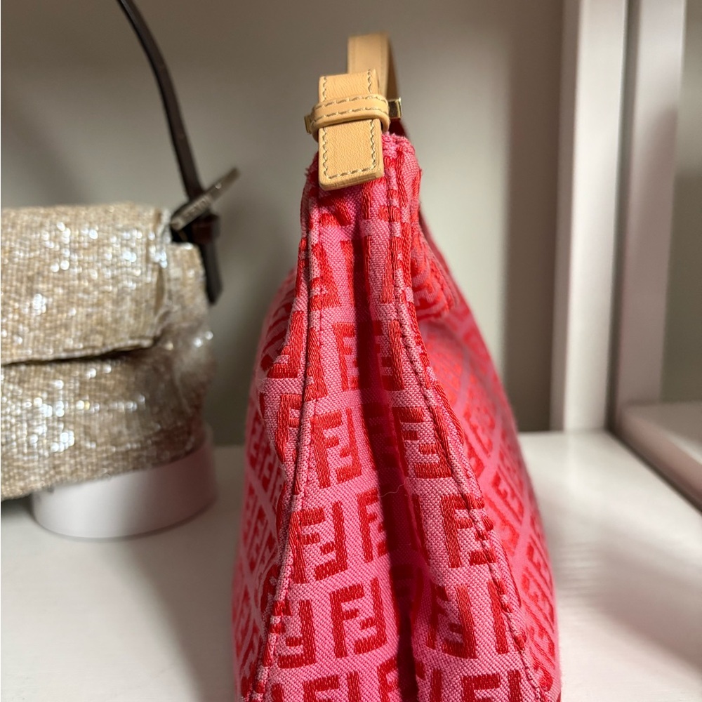 Vintage Fendi Red Zucchino Pochette - Picture 4 of 4